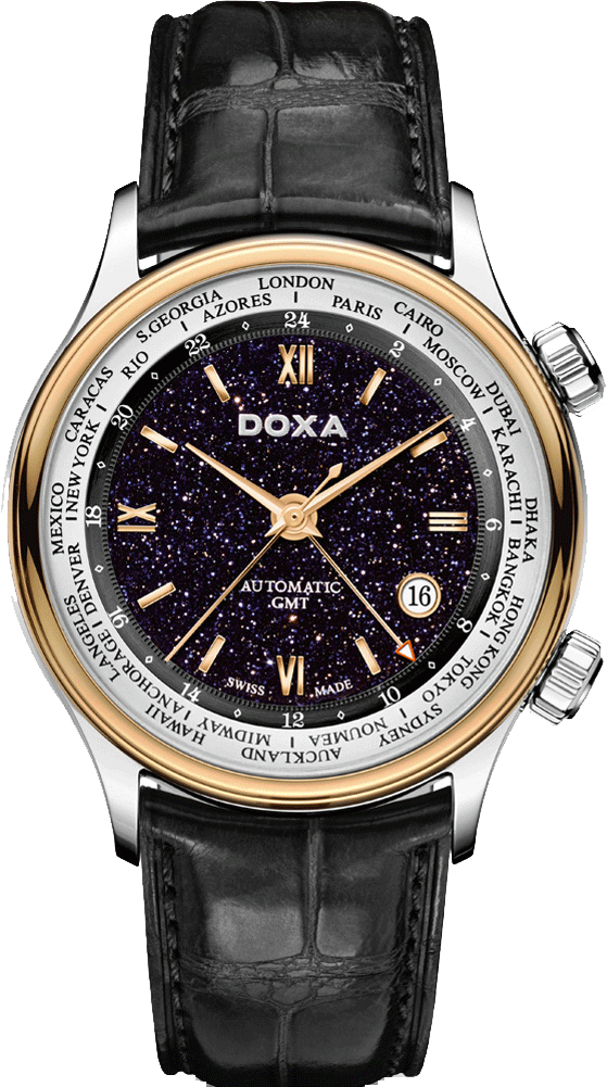 DOXA D181TBU Blue Planet GMT Karóra – Image 1