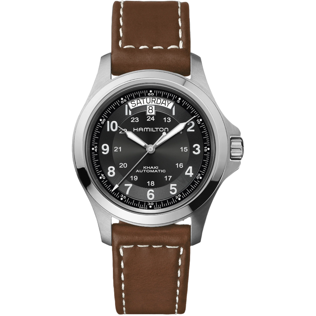 HAMILTON H64455533 Khaki Field Khaki King Day Date Karóra