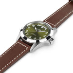 Kép betöltése a Galériamegjelenítőbe, HAMILTON H64475560 Khaki Field King Day-Date Karóra