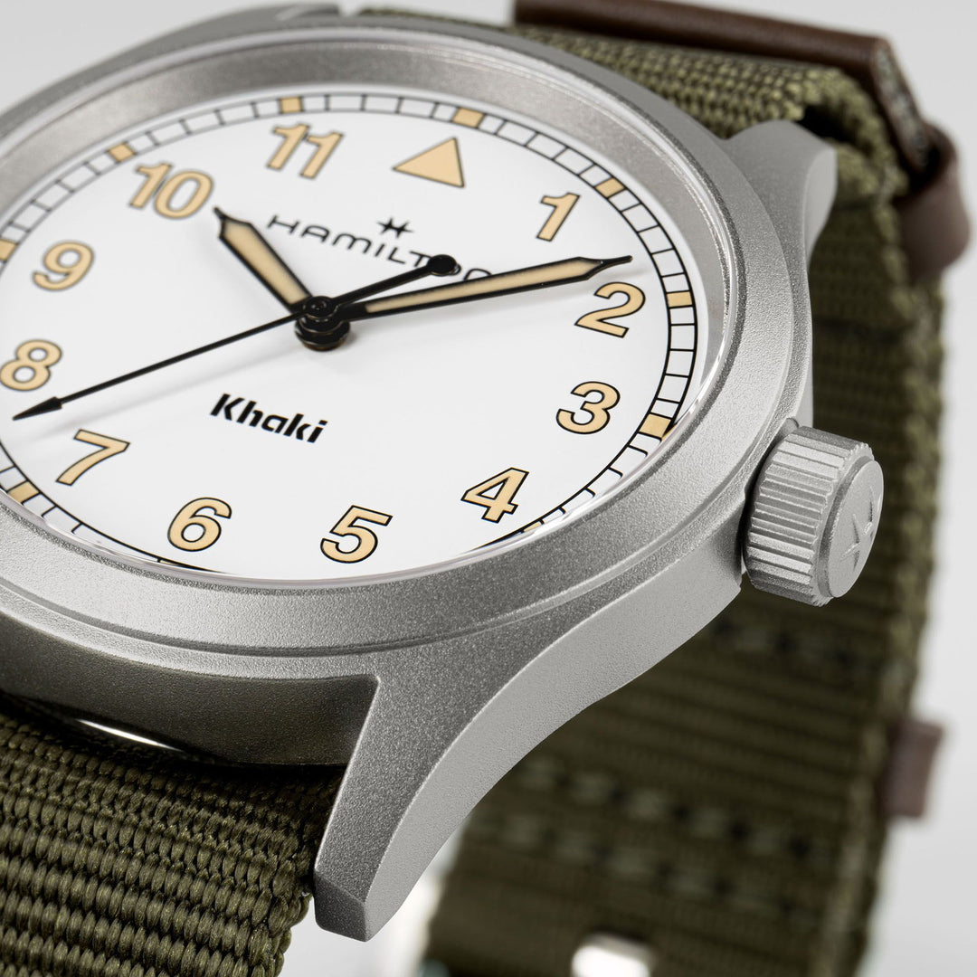 HAMILTON H69401910 Khaki Field Karóra