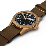 Kép betöltése a Galériamegjelenítőbe, HAMILTON H69459530 Khaki Field Mechanical Bronze Karóra