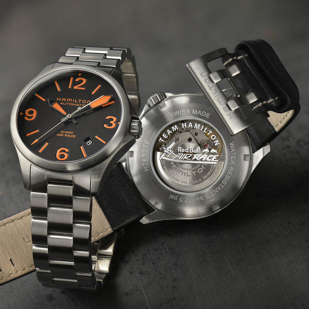 HAMILTON H76235131 Khaki Aviation Khaki Air Race Karóra