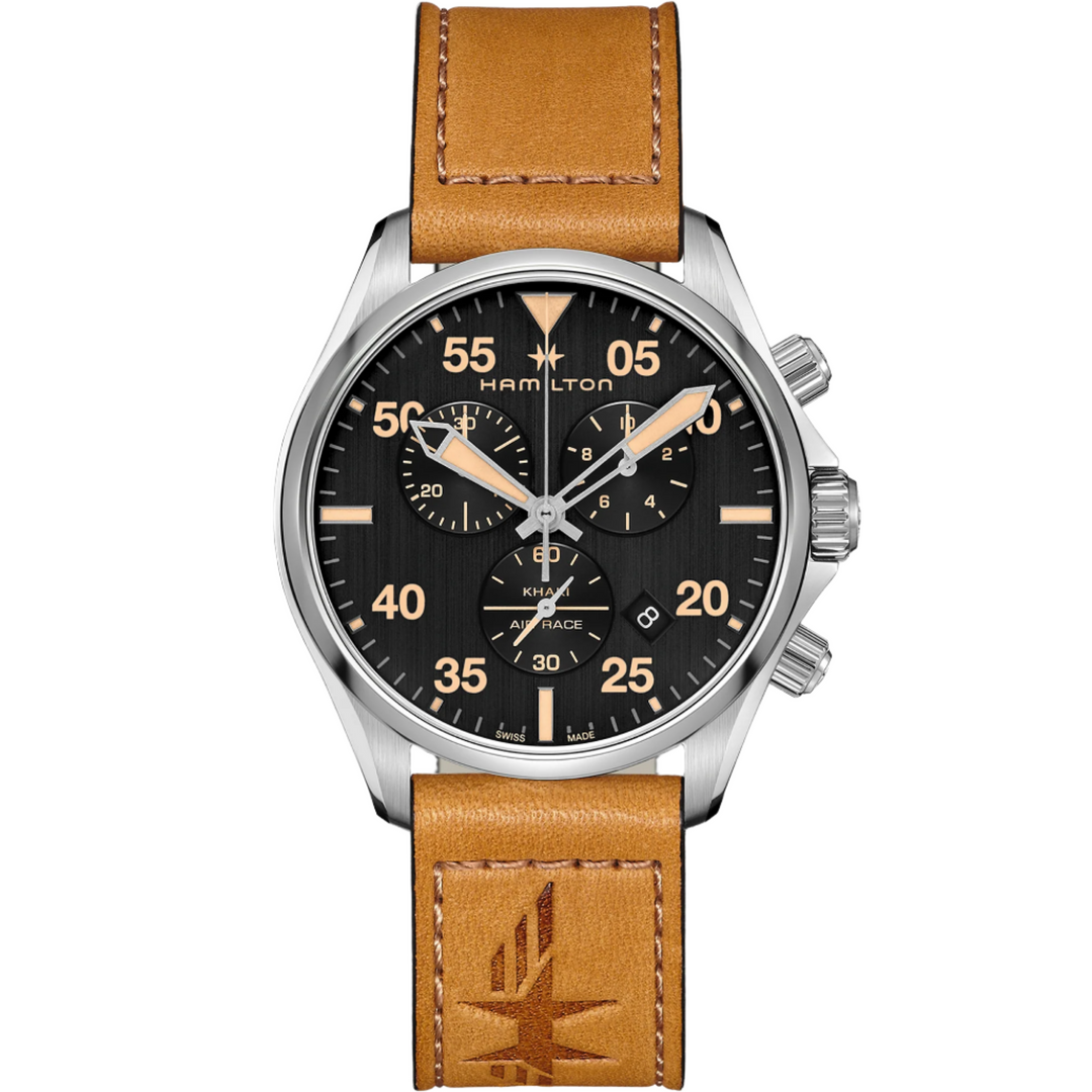 HAMILTON H76722531 Khaki Aviation Khaki Pilot Karóra