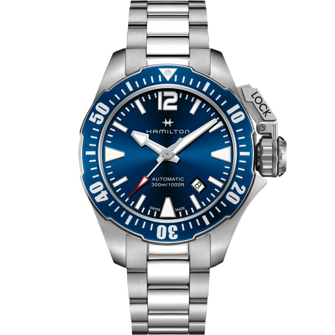 HAMILTON H77705145 Khaki Navy Frogman Karóra