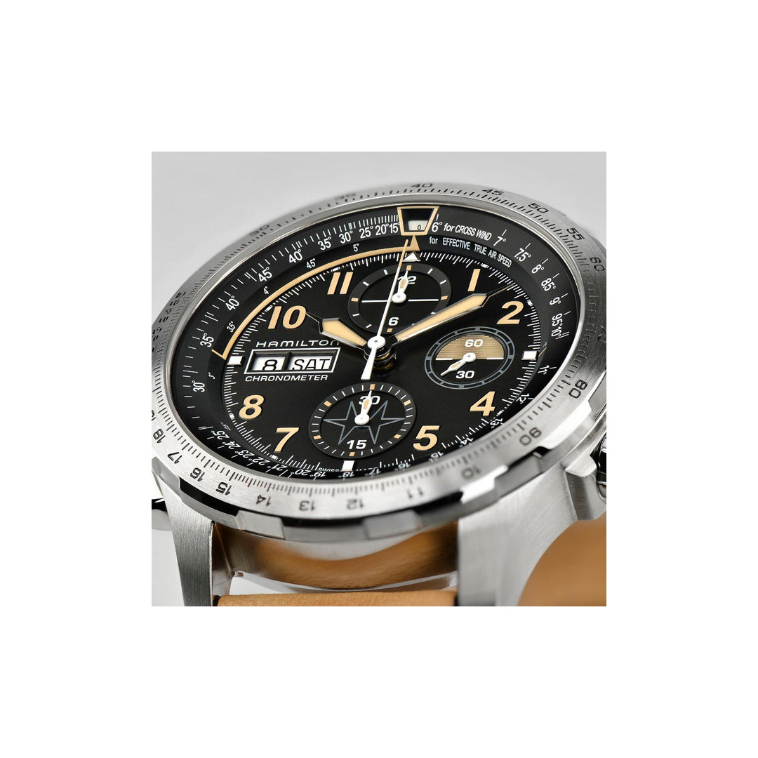 HAMILTON H77796535 Khaki Aviation Khaki X-Wind Day Date Karóra