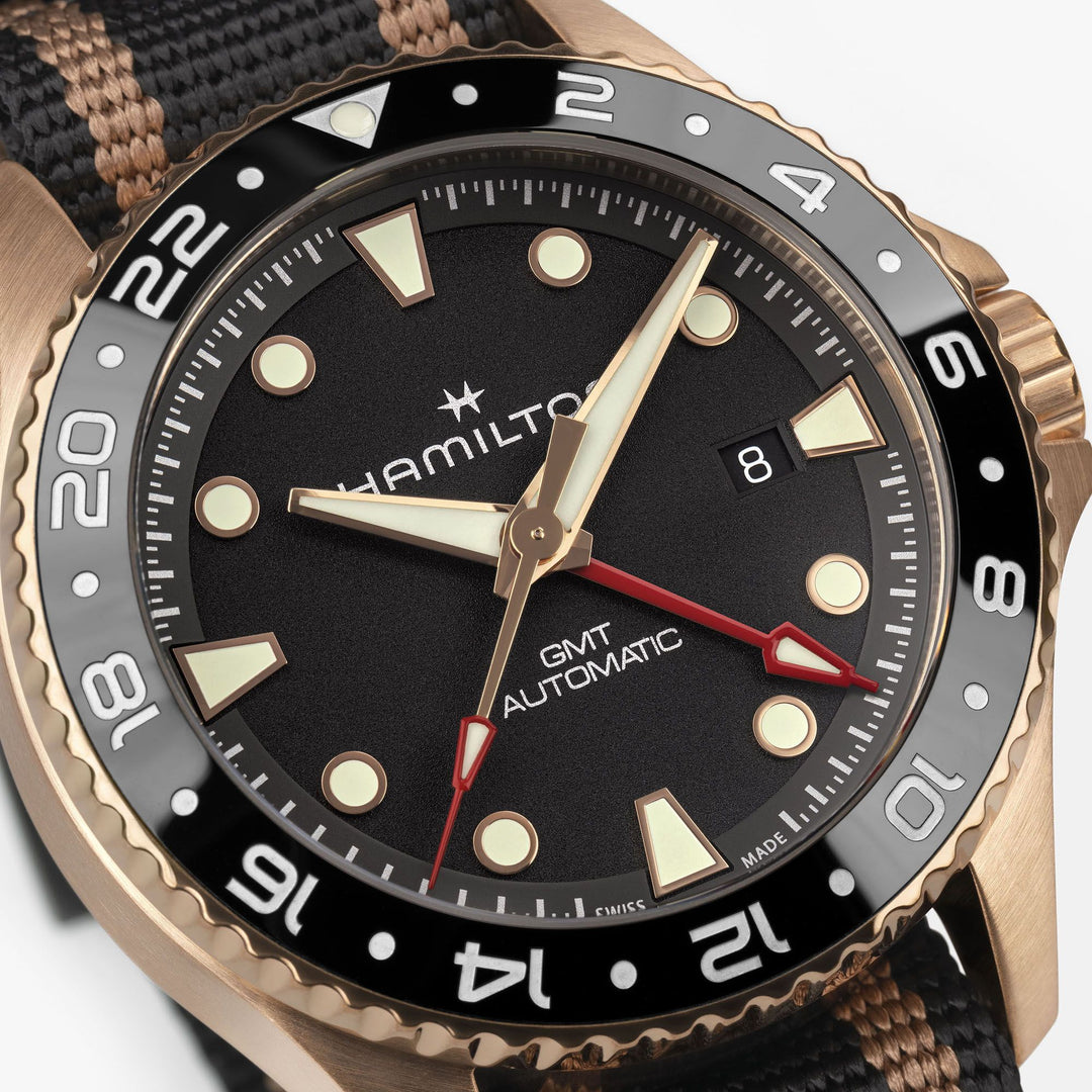 HAMILTON H82565930 Khaki Navy Scuba Automatic GMT Karóra