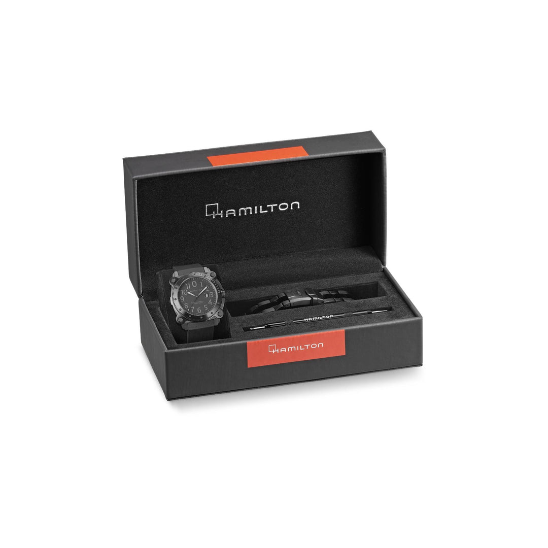 HAMILTON H78585333 Khaki Navy Khaki BeLOWZERO 1000m Karóra