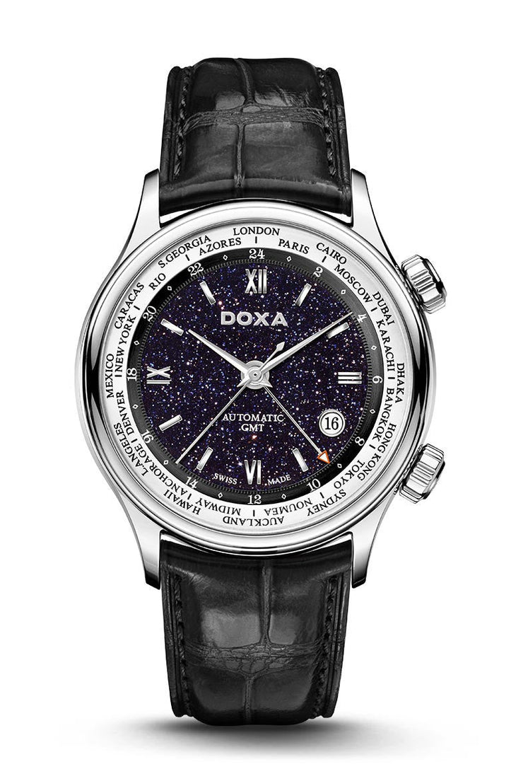 DOXA D181SBU Blue Planet GMT Watch