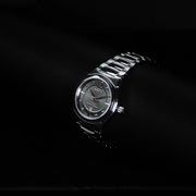 Luxury watch (D190SGY): watch face angled view right zoomed out