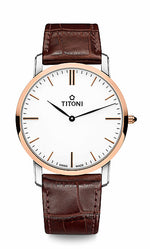 Kép betöltése a Galériamegjelenítőbe, TITONI TQ 52918 SRGST-583 Slenderline Karóra – Image 1
