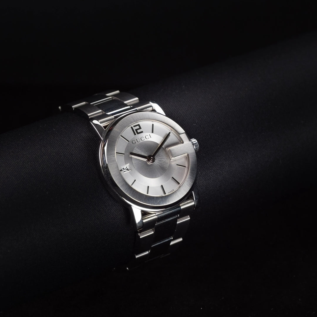 Luxury watch (YA101406): watch face angled view left zoomed out