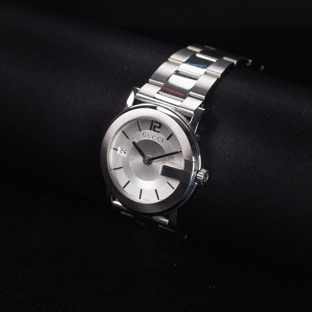 Luxury watch (YA101406): watch face angled view right zoomed out
