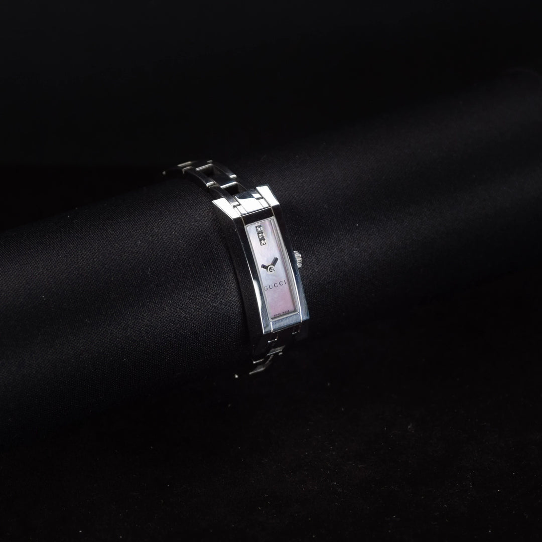 Luxury watch (YA110515): watch face angled view left zoomed out