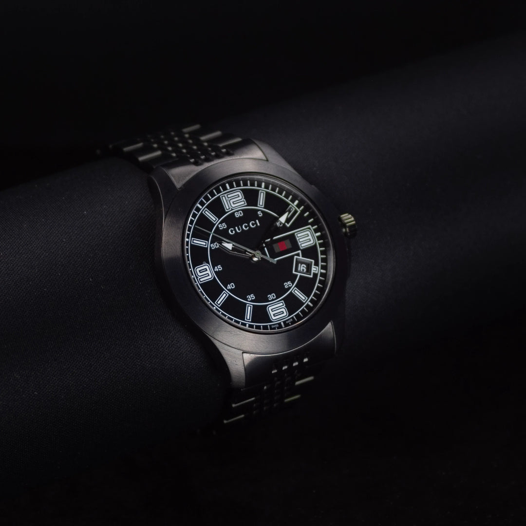 Luxury watch (YA126202): watch face angled view left zoomed out