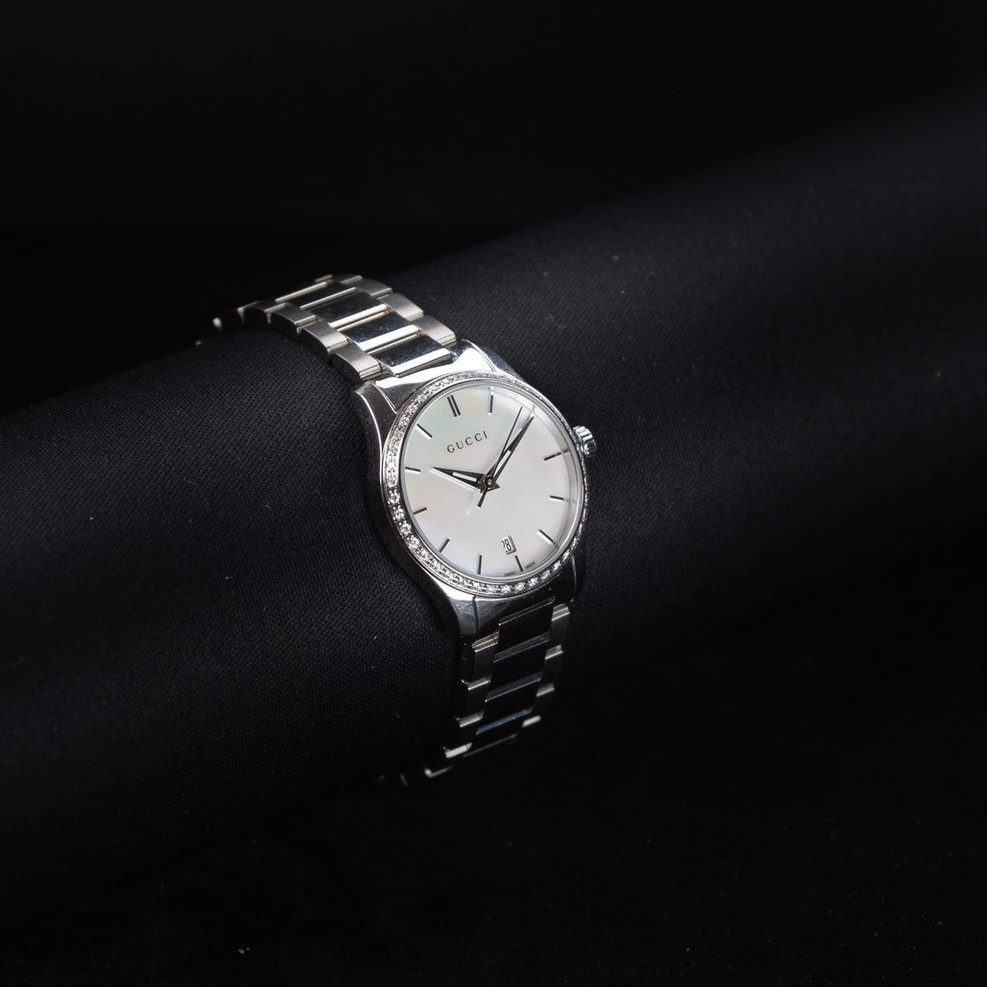 Luxury watch (YA126442): watch face angled view left zoomed out