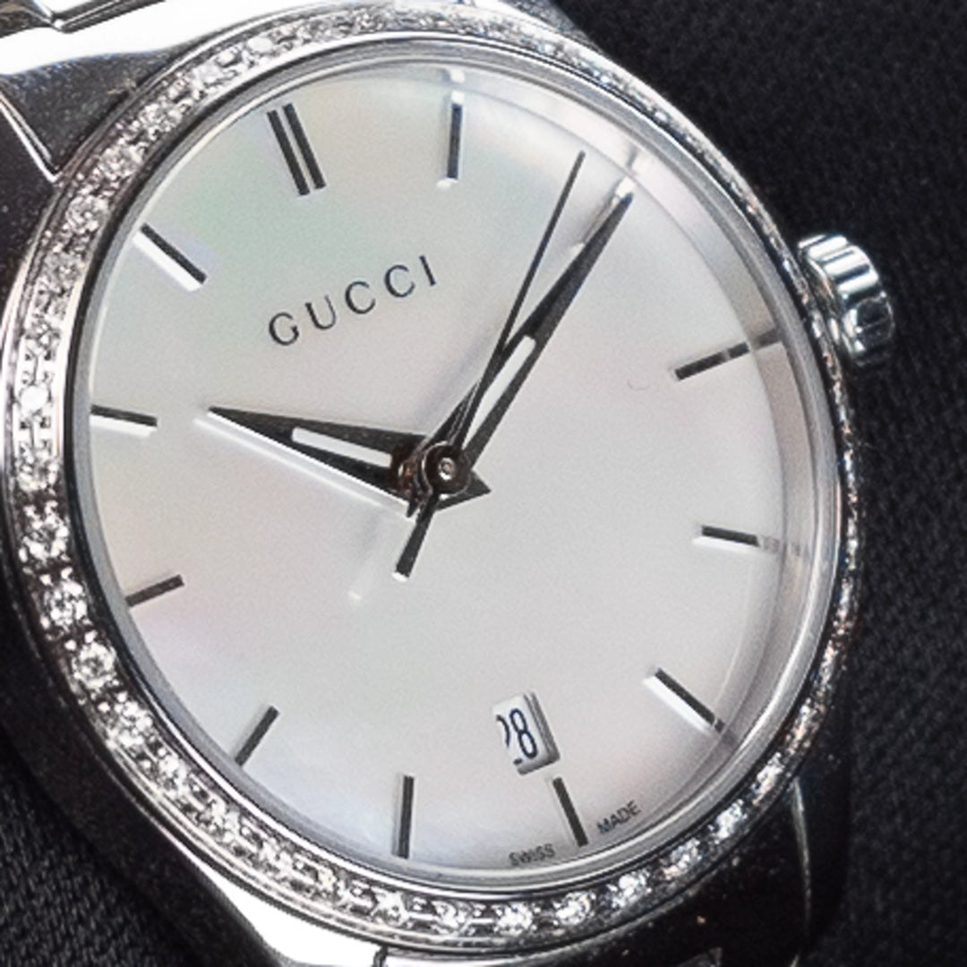Luxury watch (YA126442): watch face angled view left