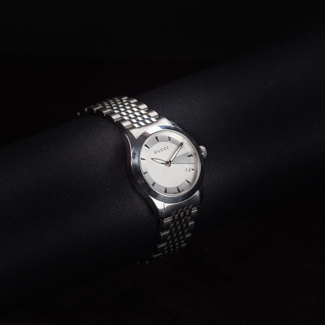 Luxury watch (YA126501): watch face angled view left zoomed out
