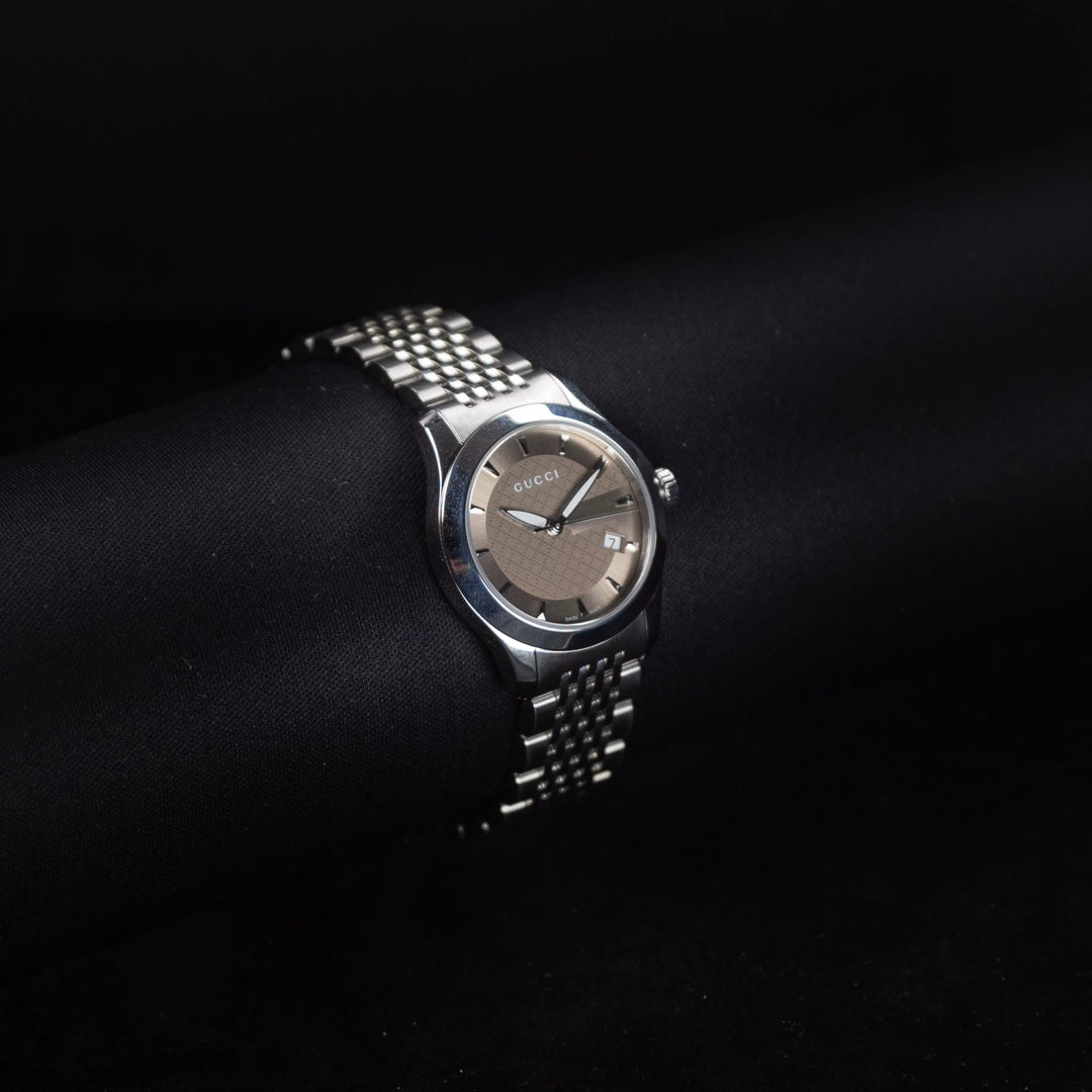 Luxury watch (YA126503): watch face angled view left zoomed out