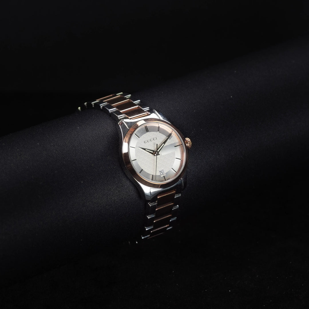 Luxury watch (YA126528): watch face angled view left zoomed out