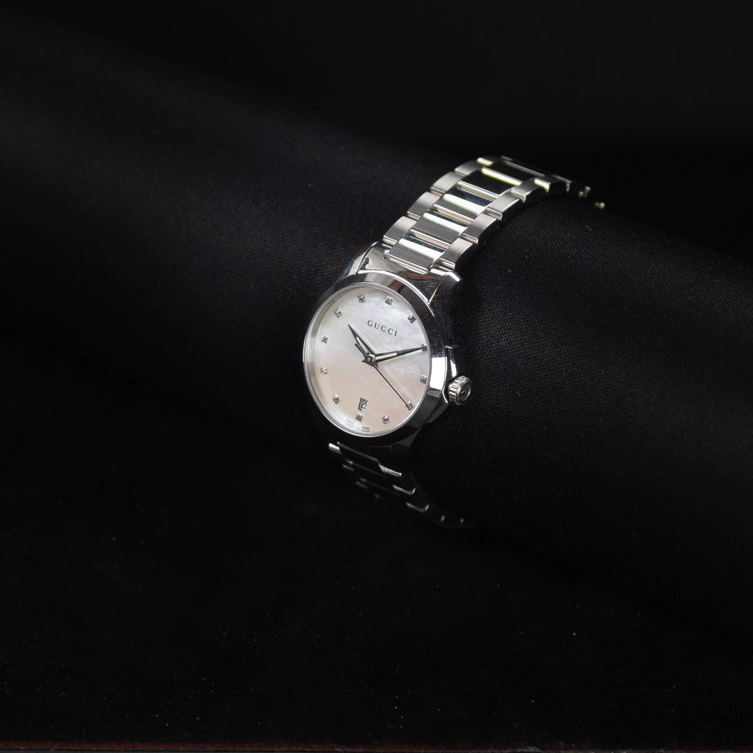 Luxury watch (YA126542): watch face angled view right zoomed out