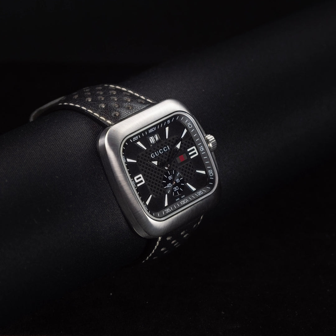 Luxury watch (YA131302): watch face angled view left zoomed out