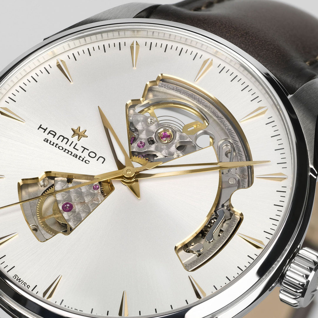 HAMILTON H32675551 Jazzmaster Open Heart Auto Karóra