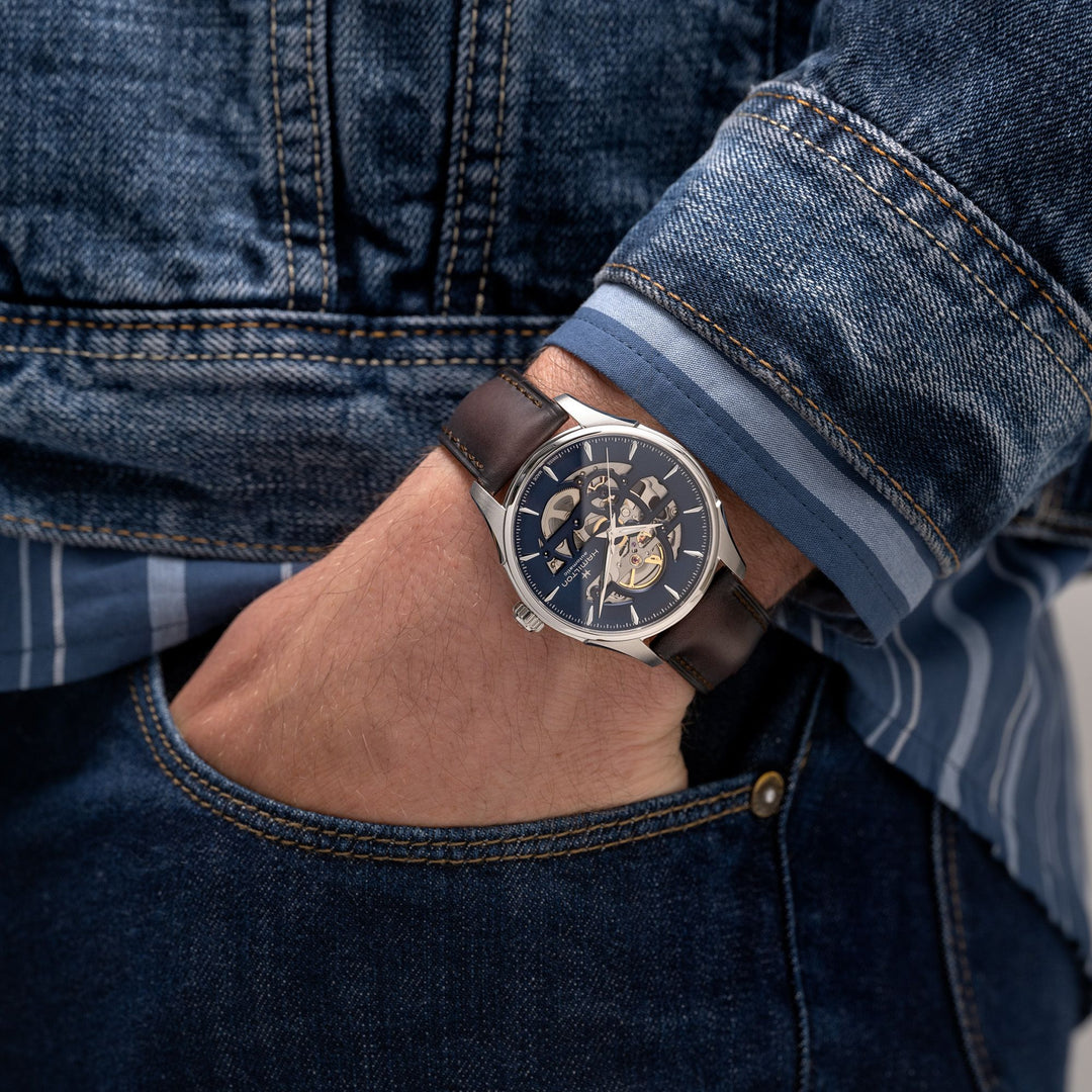 HAMILTON H42535541 Jazzmaster Skeleton Auto Karóra