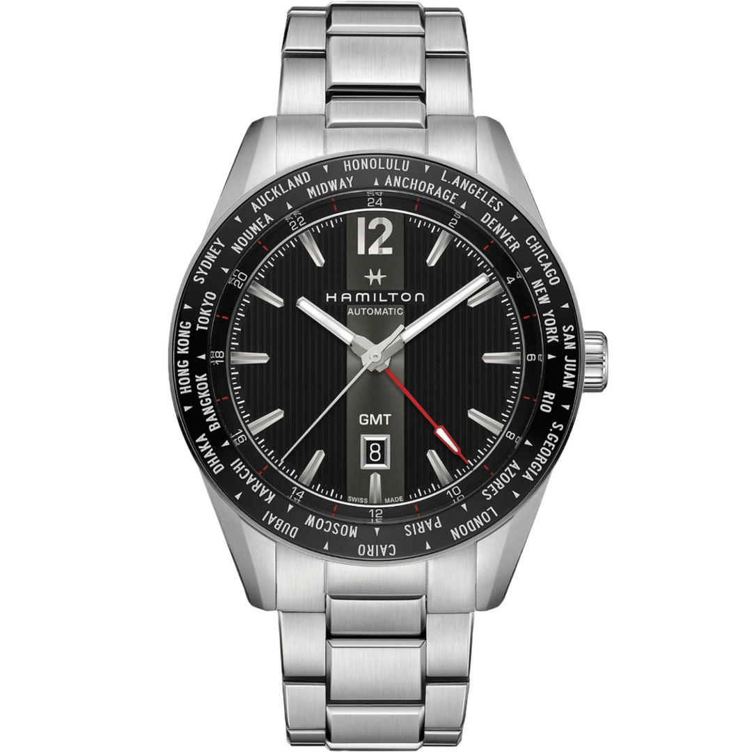 HAMILTON H43725131 Broadway Broadway GMT Karóra