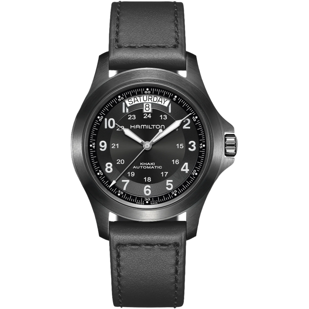 HAMILTON H64465733 Khaki Field Khaki King Day Date Karóra