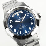 Kép betöltése a Galériamegjelenítőbe, HAMILTON H64475140 Khaki Field King Day-Date Karóra
