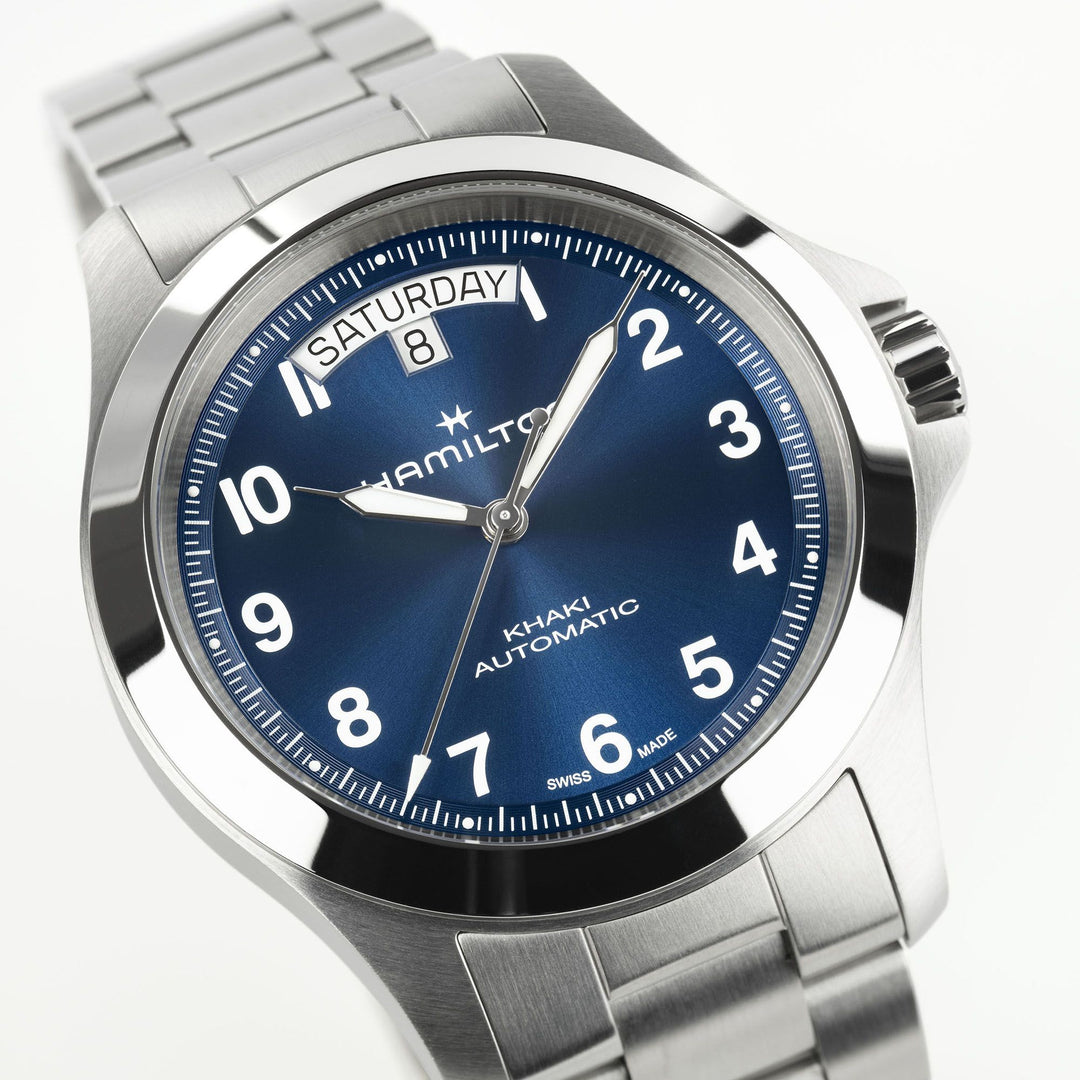 HAMILTON H64475140 Khaki Field King Day-Date Karóra