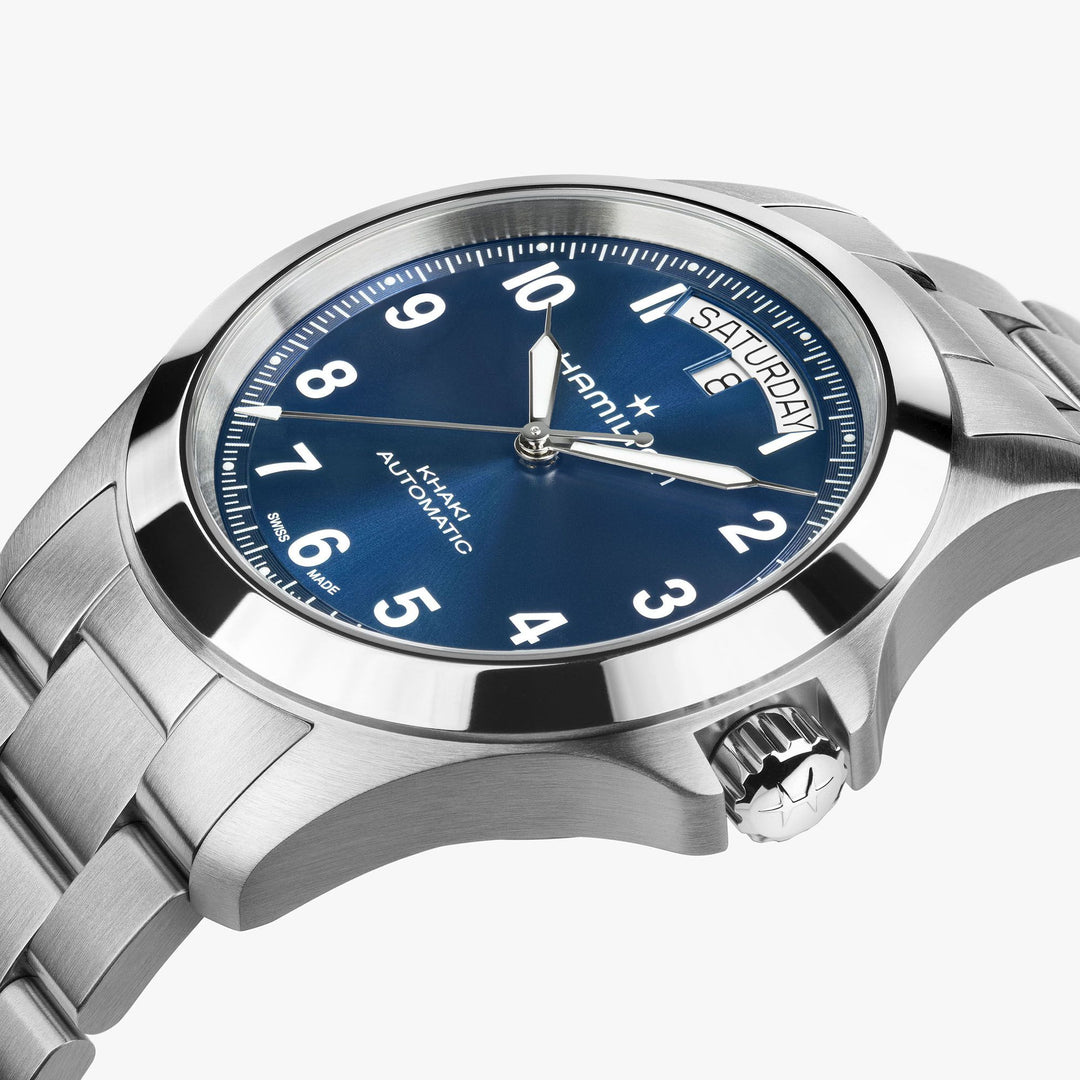 HAMILTON H64475140 Khaki Field King Day-Date Karóra