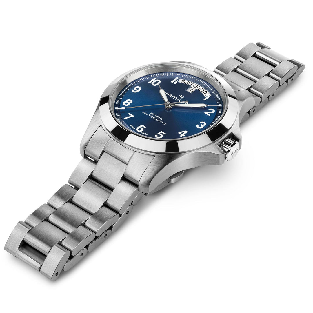 HAMILTON H64475140 Khaki Field King Day-Date Karóra