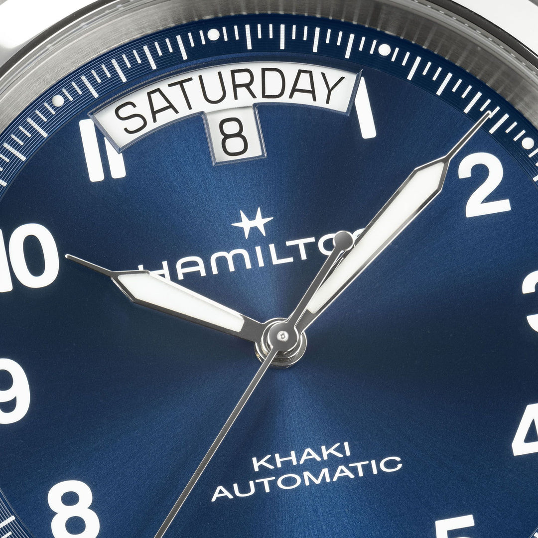HAMILTON H64475540 Khaki Field King Day-Date Karóra