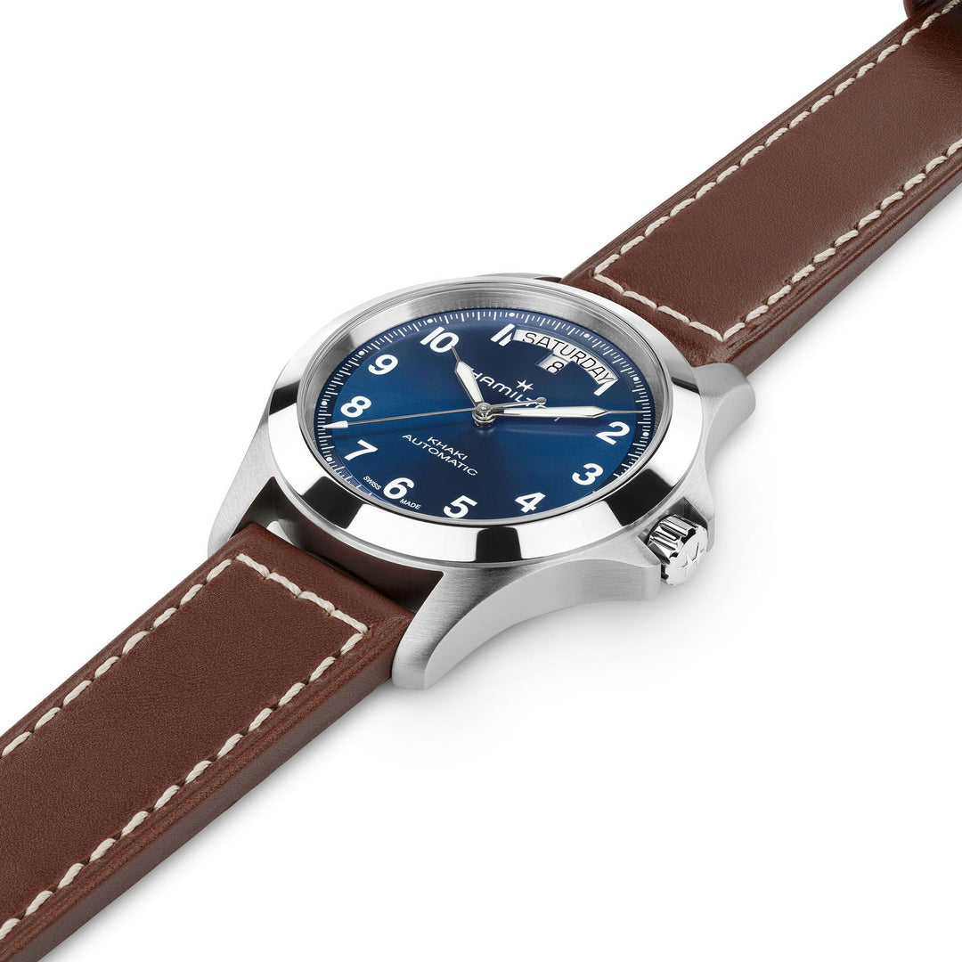 HAMILTON H64475540 Khaki Field King Day-Date Karóra