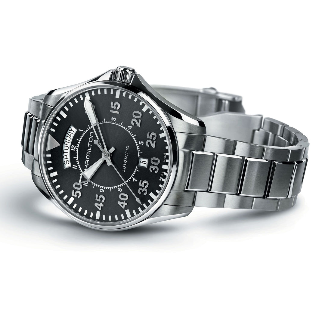 HAMILTON H64615135 Khaki Aviation Khaki Pilot Day Date Karóra