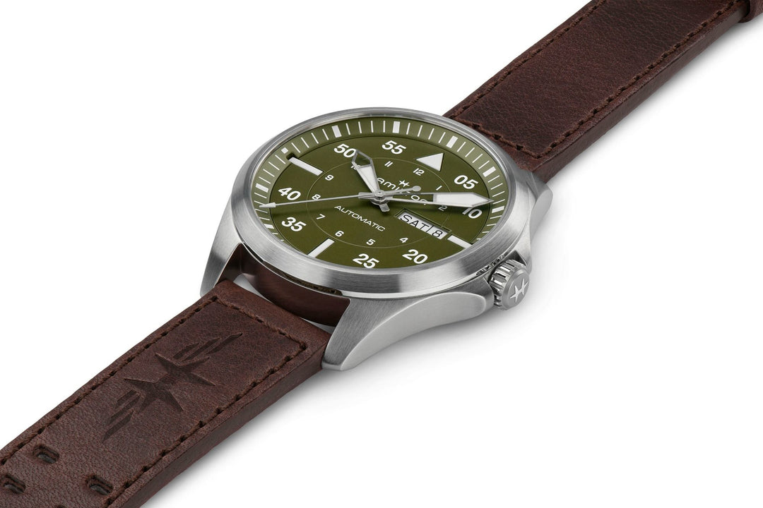 HAMILTON H64635560 Khaki Aviation Pilot Day Date Auto Watch