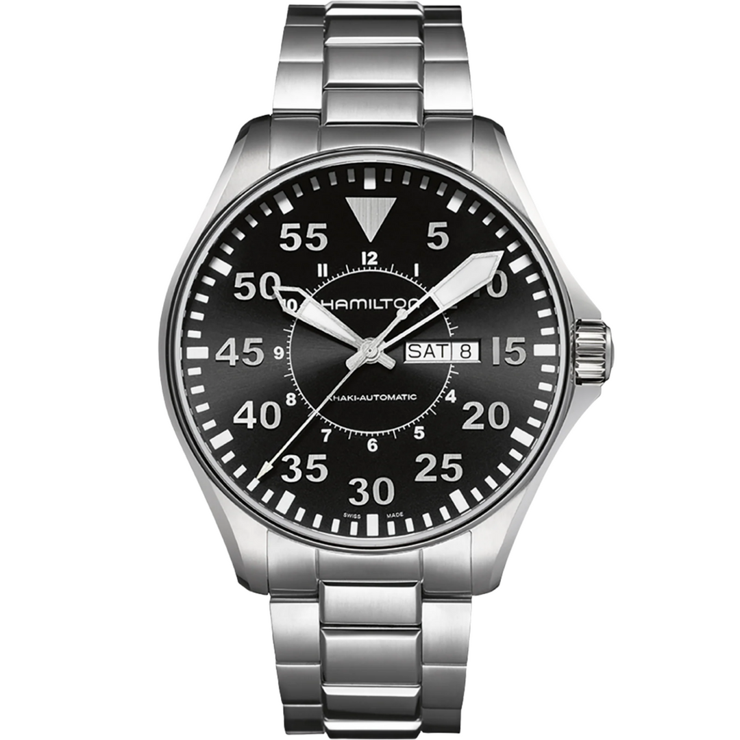 HAMILTON H64715135 Khaki Aviation Khaki Pilot Day Date Karóra