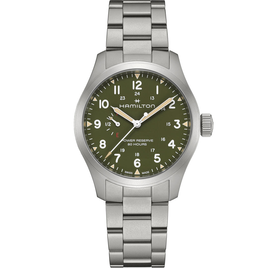HAMILTON H69509160 Khaki Field Power Reserve 40mm Karóra