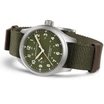 Kép betöltése a Galériamegjelenítőbe, HAMILTON H69509960 Khaki Field Power Reserve 40mm Karóra
