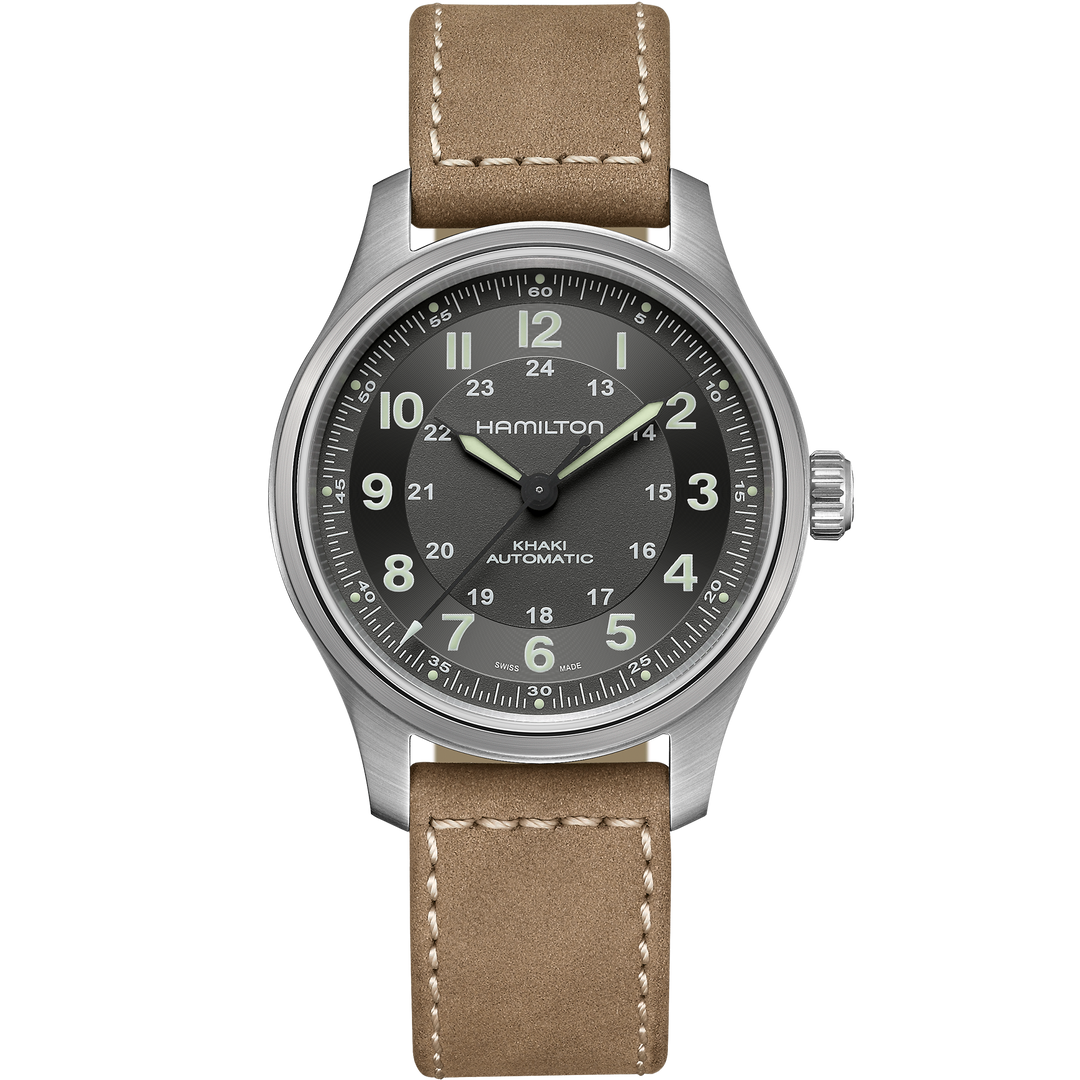 HAMILTON H70545550 Khaki Field Titanium Auto Karóra