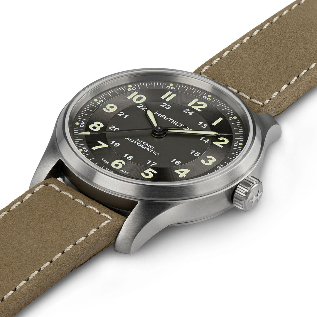 HAMILTON H70545550 Khaki Field Titanium Auto Karóra