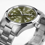 Kép betöltése a Galériamegjelenítőbe, HAMILTON H70605160 Khaki Field Auto Karóra
