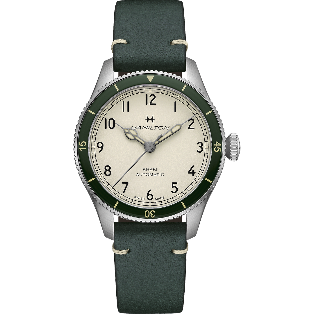 HAMILTON H76255810 Khaki Aviation Pilot Pioneer Auto Karóra