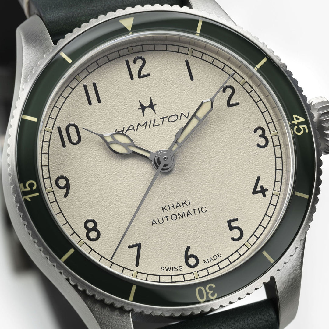 HAMILTON H76255810 Khaki Aviation Pilot Pioneer Auto Karóra