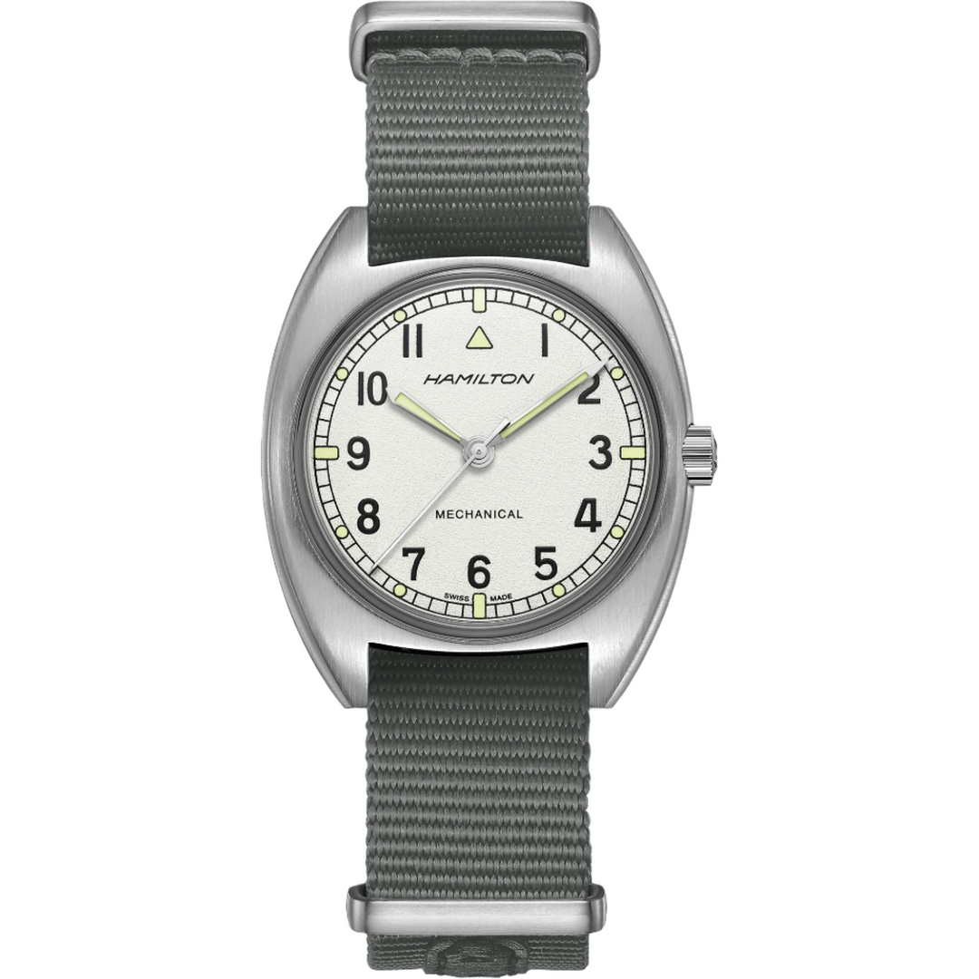HAMILTON H76419951 Khaki Aviation Khaki Pilot Pioneer Karóra