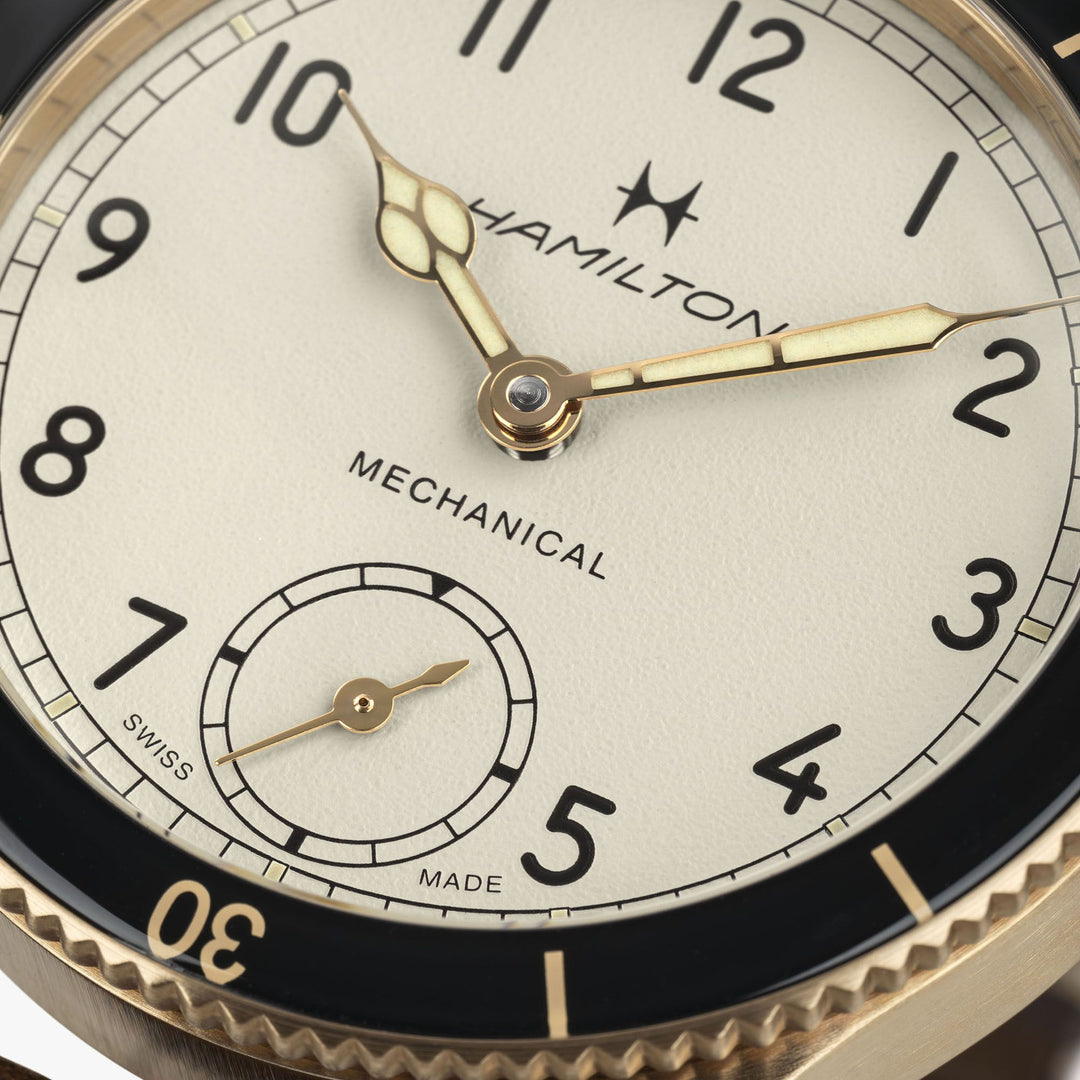 HAMILTON H76709510 Khaki Aviation Pilot Pioneer Mechanical Bronze Karóra