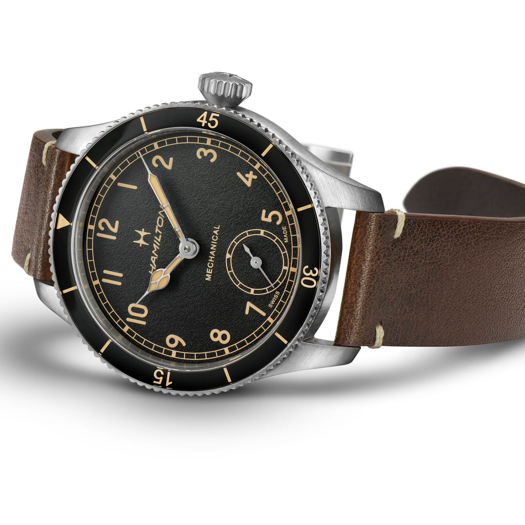 HAMILTON H76719530 Khaki Aviation Pilot Pioneer Mechanical Karóra