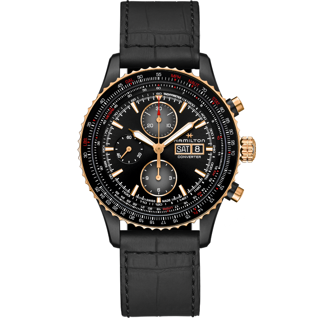 HAMILTON H76736730 Khaki Aviation Converter Auto Chrono Karóra