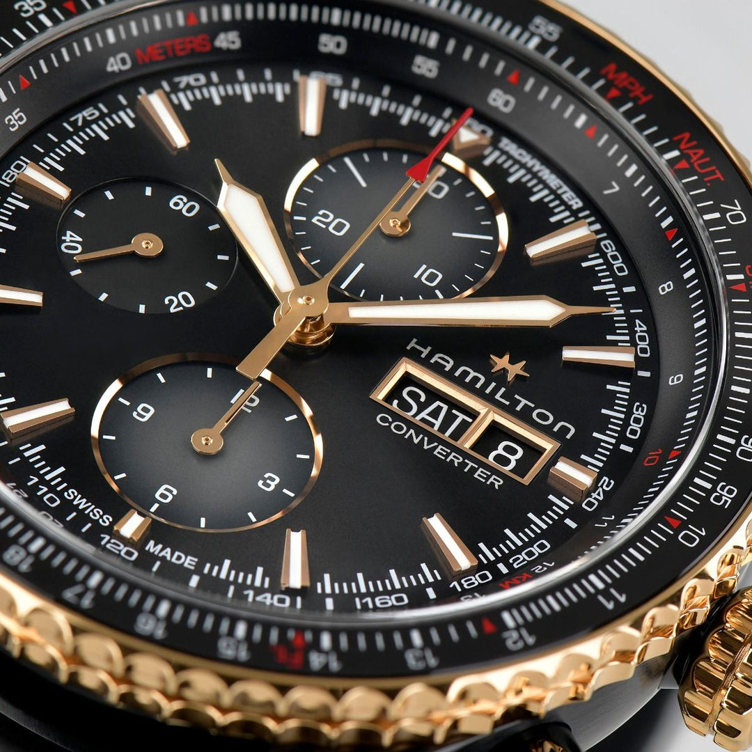 HAMILTON H76736730 Khaki Aviation Converter Auto Chrono Karóra
